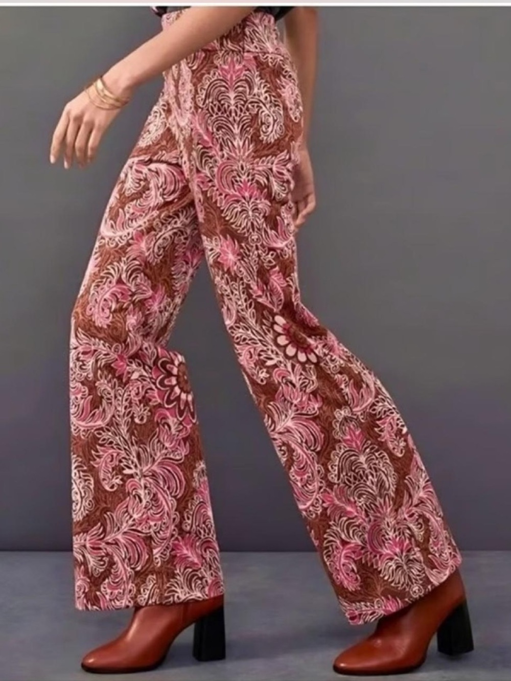 Anthropologie Maeve Retro Maria Paisley flare pants NWT